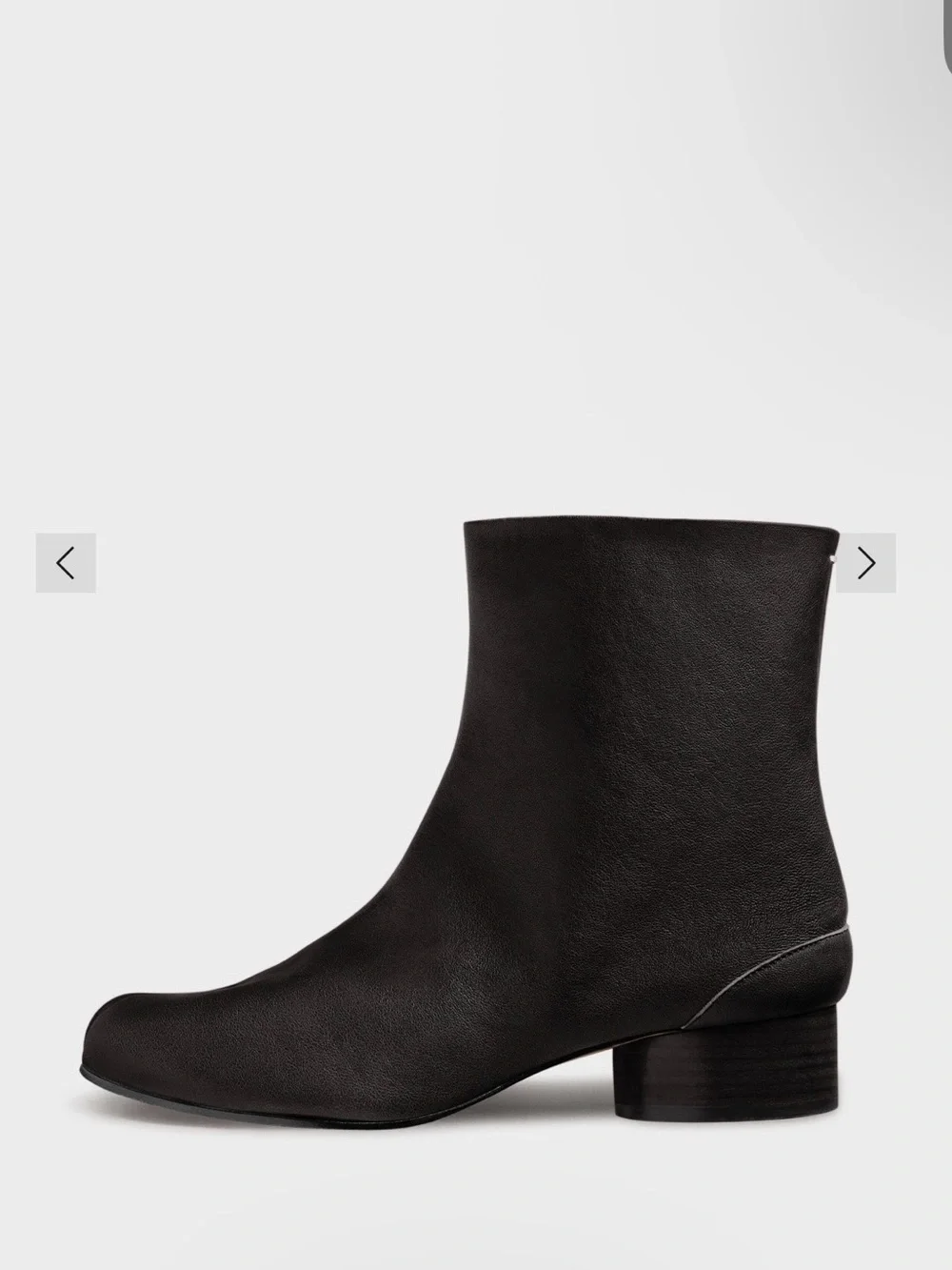 Maison Martin Margiela Black Split-Toe Leather Ankle Boots